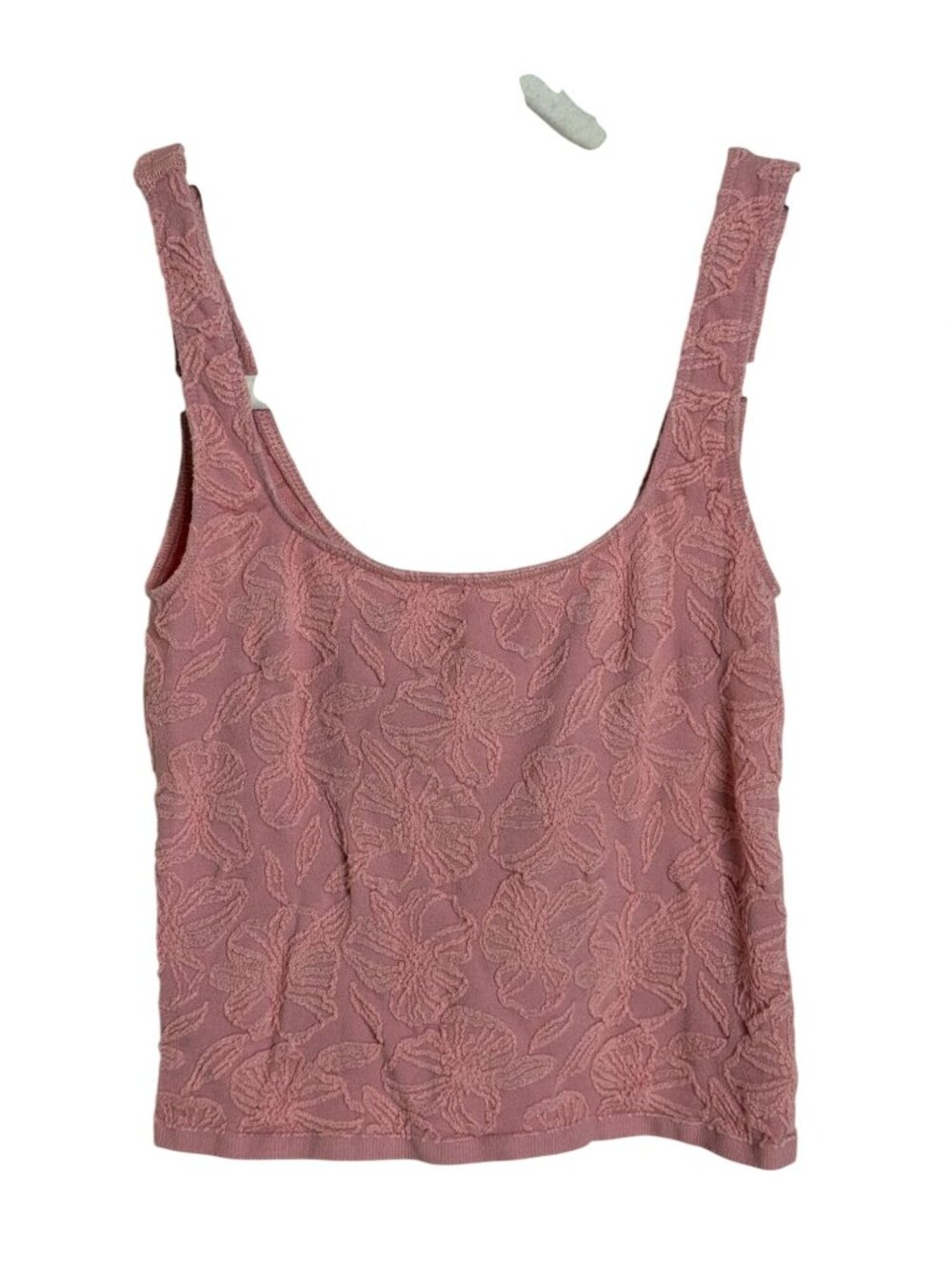 Anthropologie S/M Dusty Rose Textured Floral Tank Top Romantic Feminine
